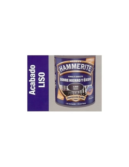 ESMALTE ANTIOX.HAMMERITE LISO BLANCO Y NEGRO BRILLO
